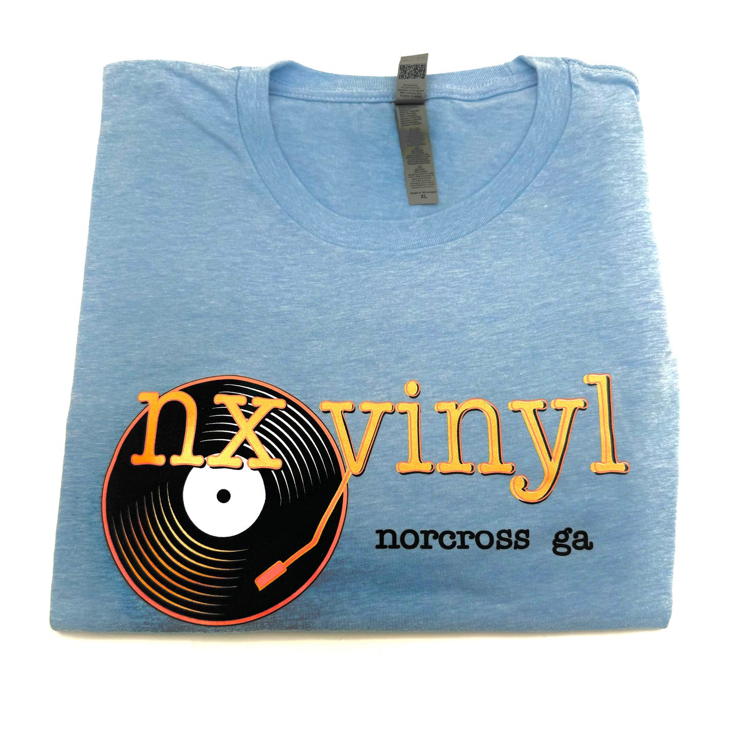 nx vinyl light blue, norcross, ga, t-shirt